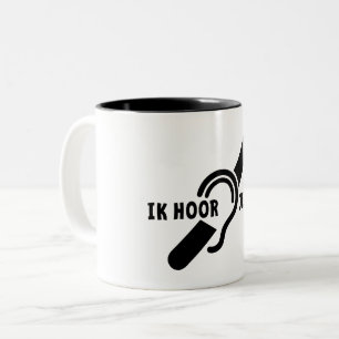 Tasse 2 Couleurs Je suis sourd. Des sourds, des malentendants. Lect