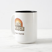 Tasse 2 Couleurs Je Suis Suffisamment Rétro Arc-En-Ciel Rayures Per (Devant gauche)