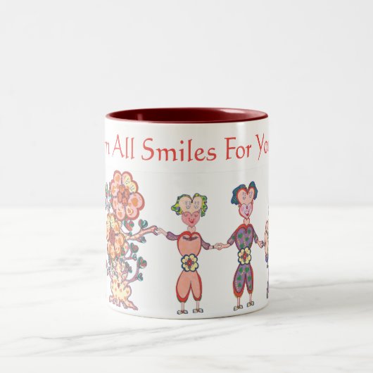 Tasse 2 Couleurs Je suis tous les sourires pour vous ! (Le TM) (Centre)