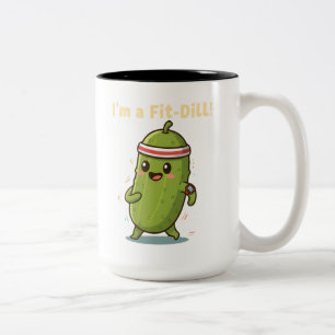 Tasse 2 Couleurs Je suis un Fit-Dill ! Drôle de conception de pun d