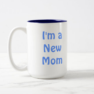 Tasse 2 Couleurs Je suis une nouvelle maman. Bleu