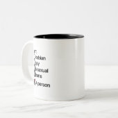 Tasse 2 Couleurs Je suis une personne LGBT (Devant gauche)