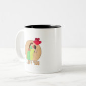 Tasse 2 Couleurs Je T'Aime (Devant gauche)