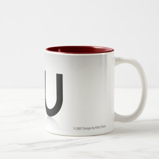 Tasse 2 Couleurs Je t'aime (Droit)