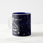 Tasse 2 Couleurs Je t'aime à la lune & retour - Univers (Devant gauche)