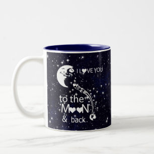 Tasse 2 Couleurs Je t'aime à la lune & retour - Univers
