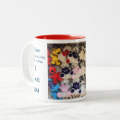 Tasse 2 Couleurs Je t'aime Anniversaire Personnalisé (Devant gauche)