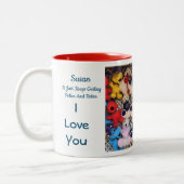 Tasse 2 Couleurs Je t'aime Anniversaire Personnalisé (Gauche)