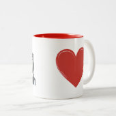 Tasse 2 Couleurs Je t'aime beaucoup (Devant droit)