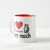 Tasse 2 Couleurs Je t'aime beaucoup (Devant gauche)
