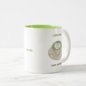 Tasse 2 Couleurs Je t'aime beaucoup Matcha (Devant droit)