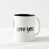 Tasse 2 Couleurs Je t'aime Bébé (Devant droit)