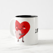Tasse 2 Couleurs Je t'aime Bébé (Devant gauche)