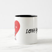 Tasse 2 Couleurs Je t'aime Bébé (Centre)