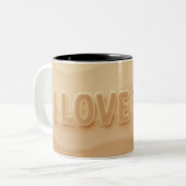 Tasse 2 Couleurs Je t'aime coeur doux (Devant gauche)
