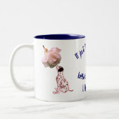 Tasse 2 Couleurs Je t'aime Dalmatienne Rose chiot Flower (Gauche)