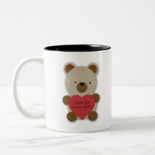 Tasse 2 Couleurs Je T'Aime, Fais-Toi Béarder Beaucoup Mignonne Ours