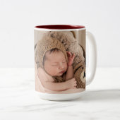 Tasse 2 Couleurs Je t'aime Grand-père Photo de bébé (Devant droit)