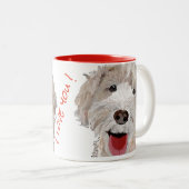 Tasse 2 Couleurs Je t'aime ! Labradoodle (Devant droit)