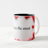 Tasse 2 Couleurs Je t'aime le plus (Devant droit)