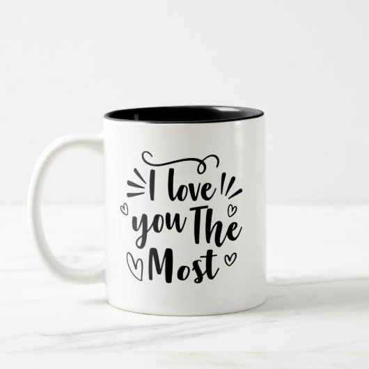 Tasse 2 Couleurs je t'aime le plus (Gauche)