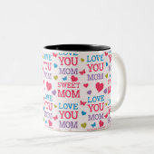 Tasse 2 Couleurs Je t'aime maman (Devant droit)