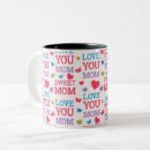 Tasse 2 Couleurs Je t'aime maman (Devant gauche)