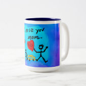 Tasse 2 Couleurs Je t'aime maman (Devant droit)