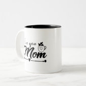Tasse 2 Couleurs Je t'aime maman (Devant gauche)