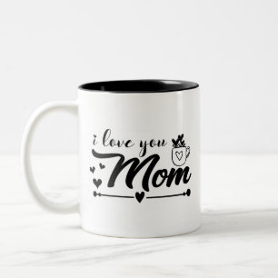 Tasse 2 Couleurs Je t'aime maman