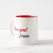Tasse 2 Couleurs Je t'aime ! Musique de Jésus (Devant gauche)