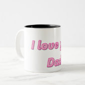 Tasse 2 Couleurs Je t'aime papa (Devant gauche)