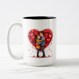 Tasse 2 Couleurs Je t'aime plus que je n'ai jamais trouvé un moyen