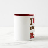 Tasse 2 Couleurs Je t'aime plus que le bacon (Centre)