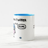 Tasse 2 Couleurs "Je t'aime plus que le gazouillement " (Centre)