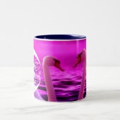 Tasse 2 Couleurs Je t'aime sur la lune et de retour - (Centre)