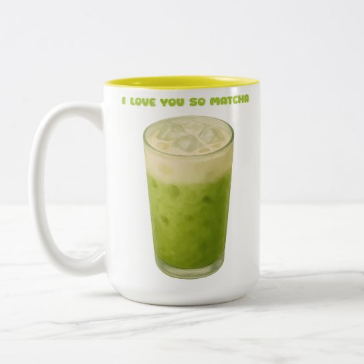 TASSE 2 COULEURS JE T'AIME TELLEMENT MATCHA, MATCHA VERT THÉ AMOUR (Gauche)
