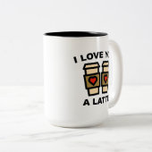 Tasse 2 Couleurs Je T'Aime Un Latte (Devant droit)
