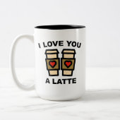 Tasse 2 Couleurs Je T'Aime Un Latte (Gauche)