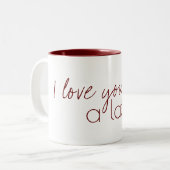 Tasse 2 Couleurs Je t'aime un latte (Devant gauche)