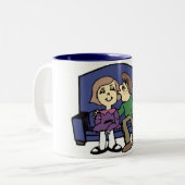 Tasse 2 Couleurs Je T'Aime Valentine (Devant gauche)