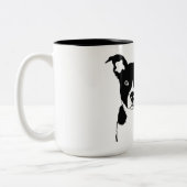 Tasse 2 Couleurs Je Te Lève De La Musique De Chiot (Gauche)