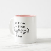 Tasse 2 Couleurs Je vais bien tout va bien (Devant gauche)