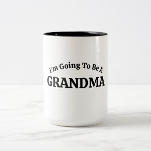 Tasse 2 Couleurs Je vais être une GRAND-MÈRE, un texte noir