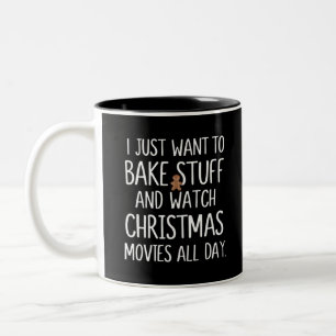 Tasse 2 Couleurs Je veux juste faire cuire des trucs et regarder de