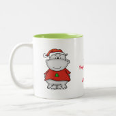 Tasse 2 Couleurs Je veux un hippopotame pour Noël (Gauche)