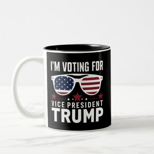 Tasse 2 Couleurs Je vote pour l'élection du vice-président Trump 20 (Gauche)