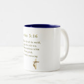 Tasse 2 Couleurs Jean 3:16 cadeaux chrétiens (Devant droit)