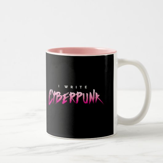 Tasse 2 Couleurs J'écris le Cyberpunk (Droit)