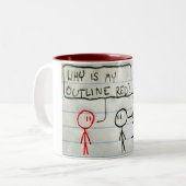 Tasse 2 Couleurs Jeff est rouge (Devant gauche)